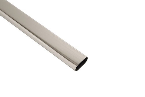 Wardrobe rail oval chrome - oval,