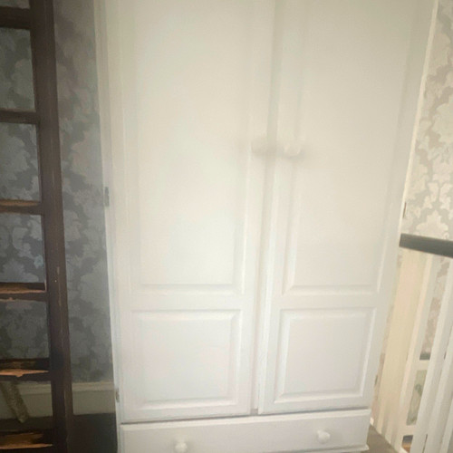 White freestanding wardrobe - white, 2