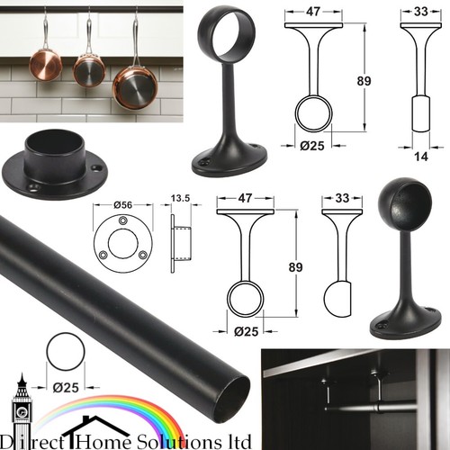 Hafele black steel hanging - black,