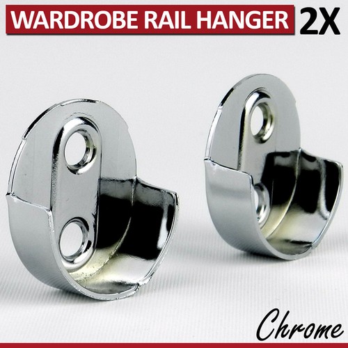 Wardrobe rail hanger end - 2x,