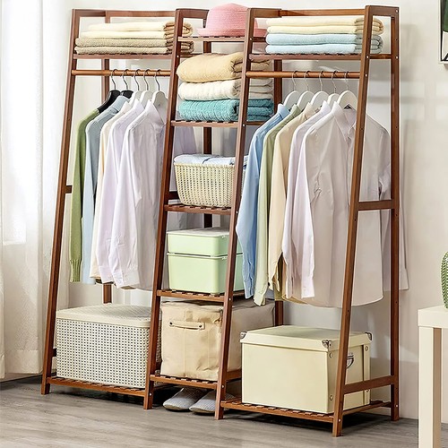 Heavy duty wooden clothes - heavy, rail