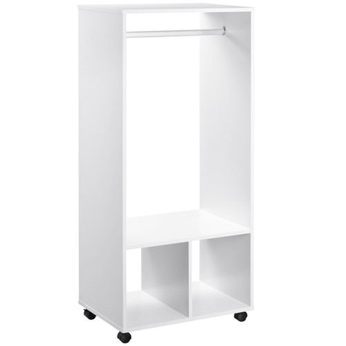 Open wardrobe clothes - wardrobe, rail