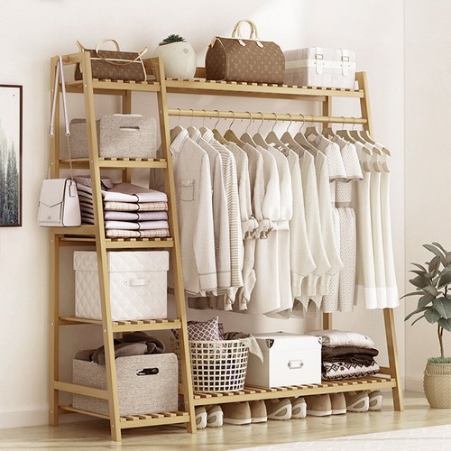 Large bamboo open wardrobe - large,