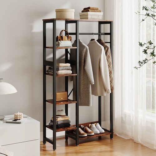 Open wardrobe clothes - open, rail