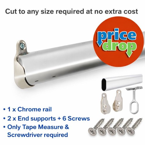 Wardrobe rail oval - oval, hanging