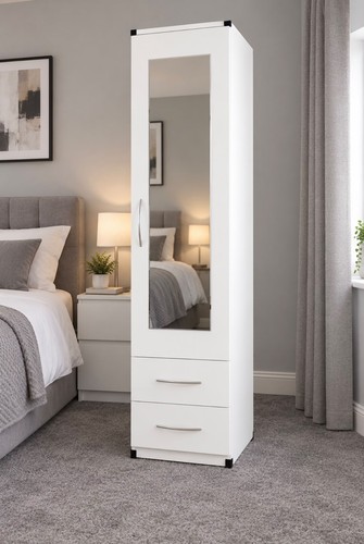 Modern mirror wardrobe with - mirror,