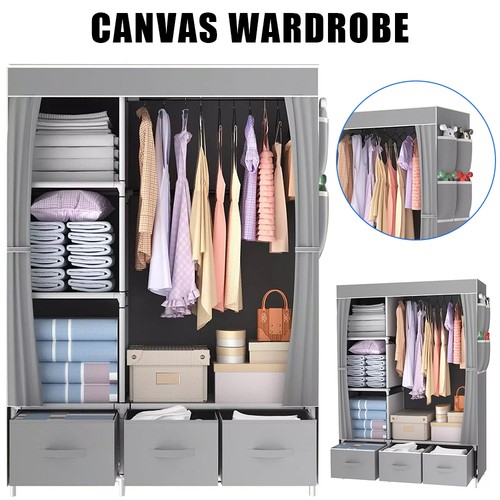 Fabric canvas wardrobe with - fabric,