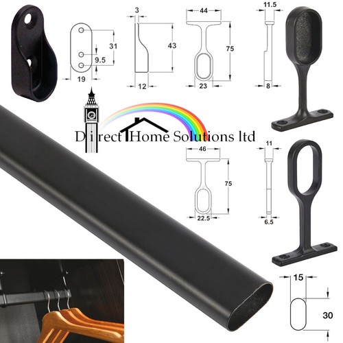 Hafele black steel hanging - steel,