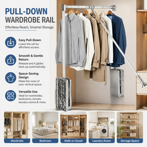 Household wardrobe pull - pull, down